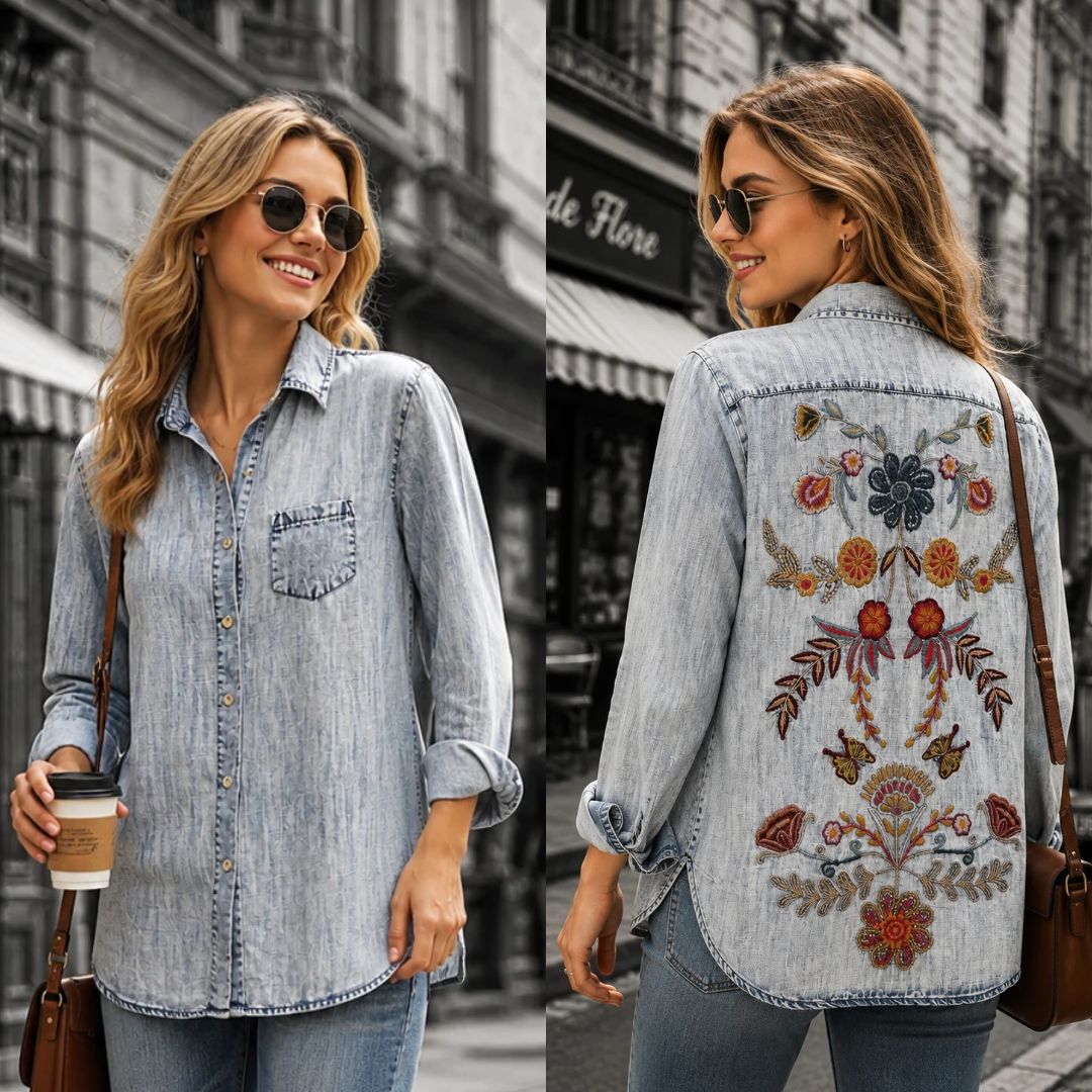 Tencel Shirt with Embroidery