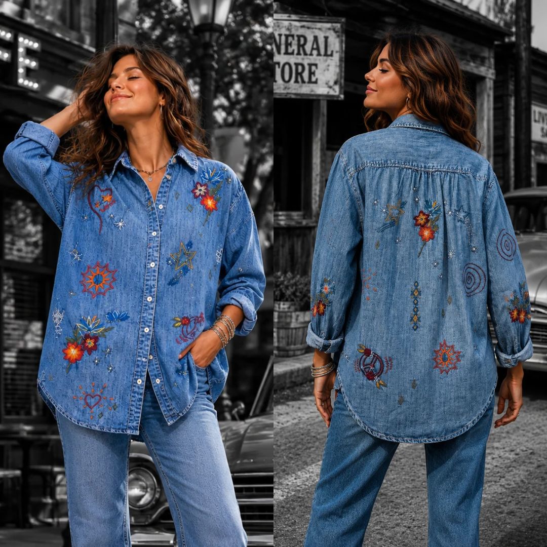Tencel Shirt with Embroidery