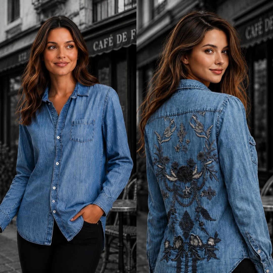 Tencel Shirt with Embroidery