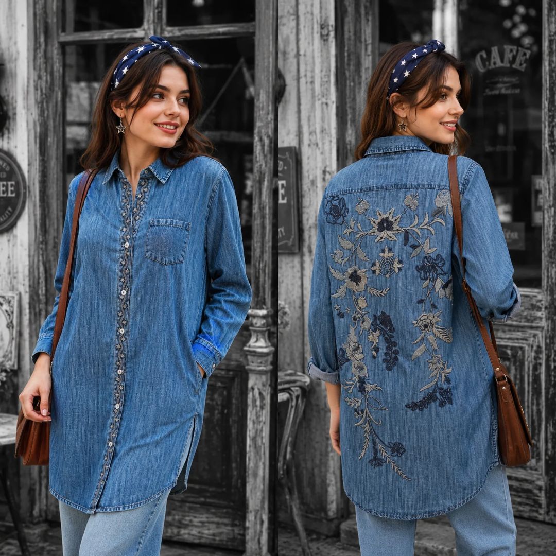 Tencel Shirt with Embroidery