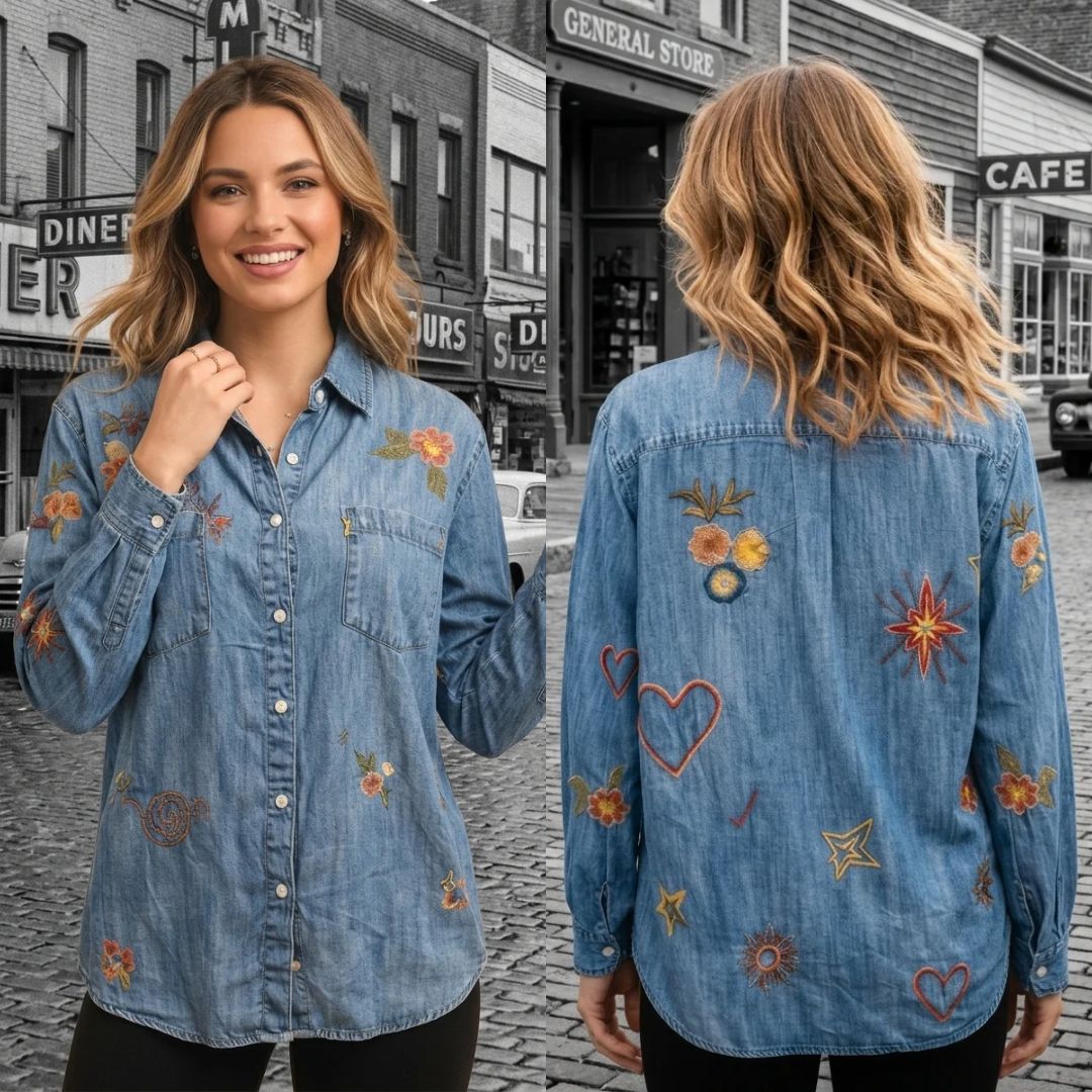 Tencel Shirt with Embroidery