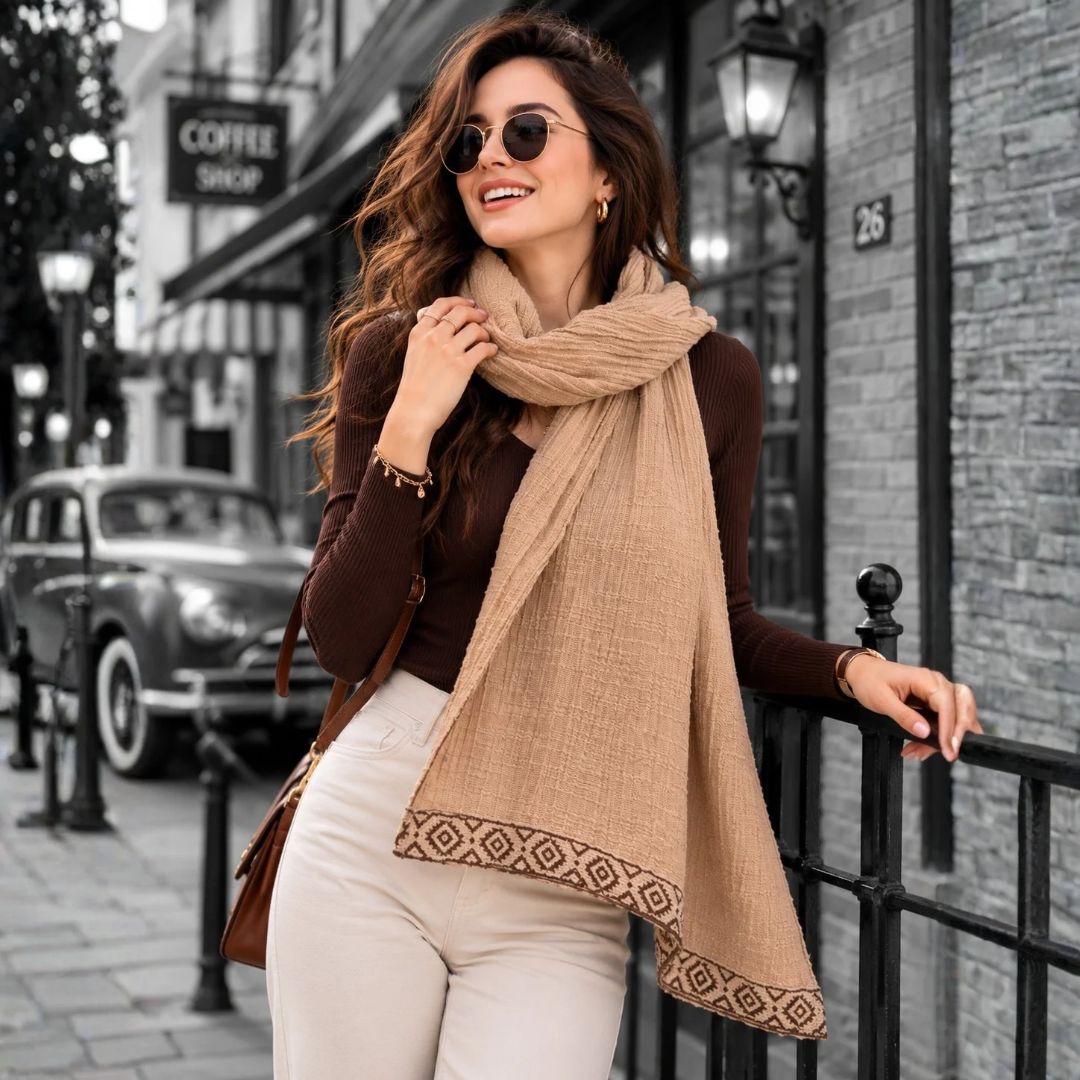 Cotton Scarfs with Block Printing