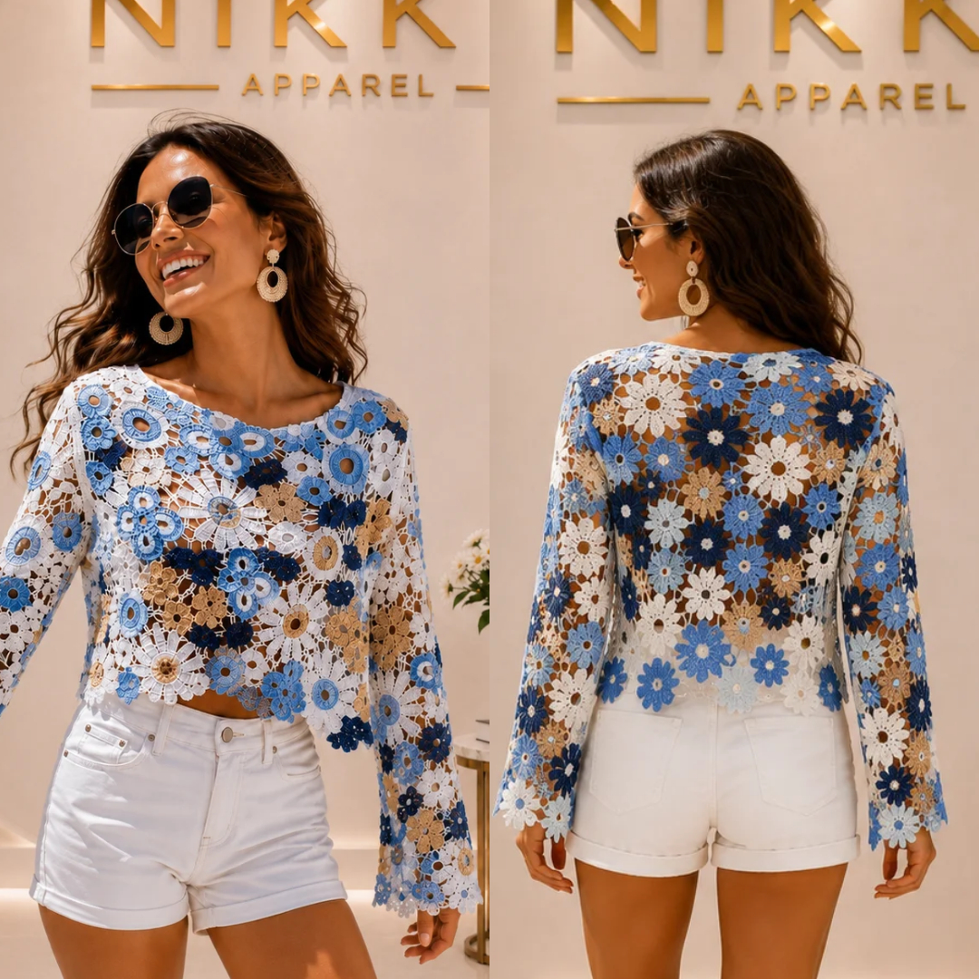 Cotton Open Knit / Crochet  Top