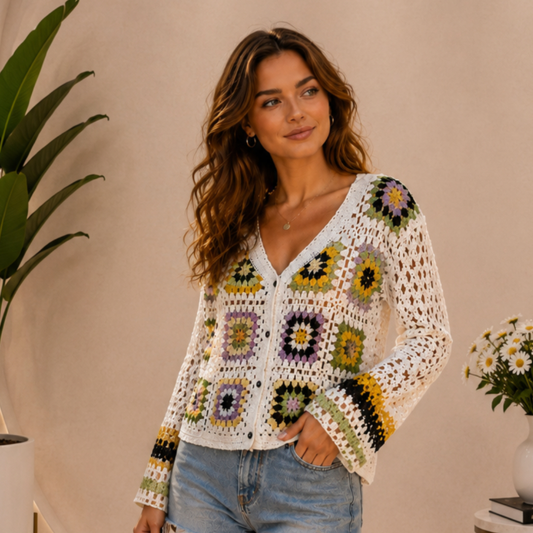 Cotton Open Knit / Crochet  Top