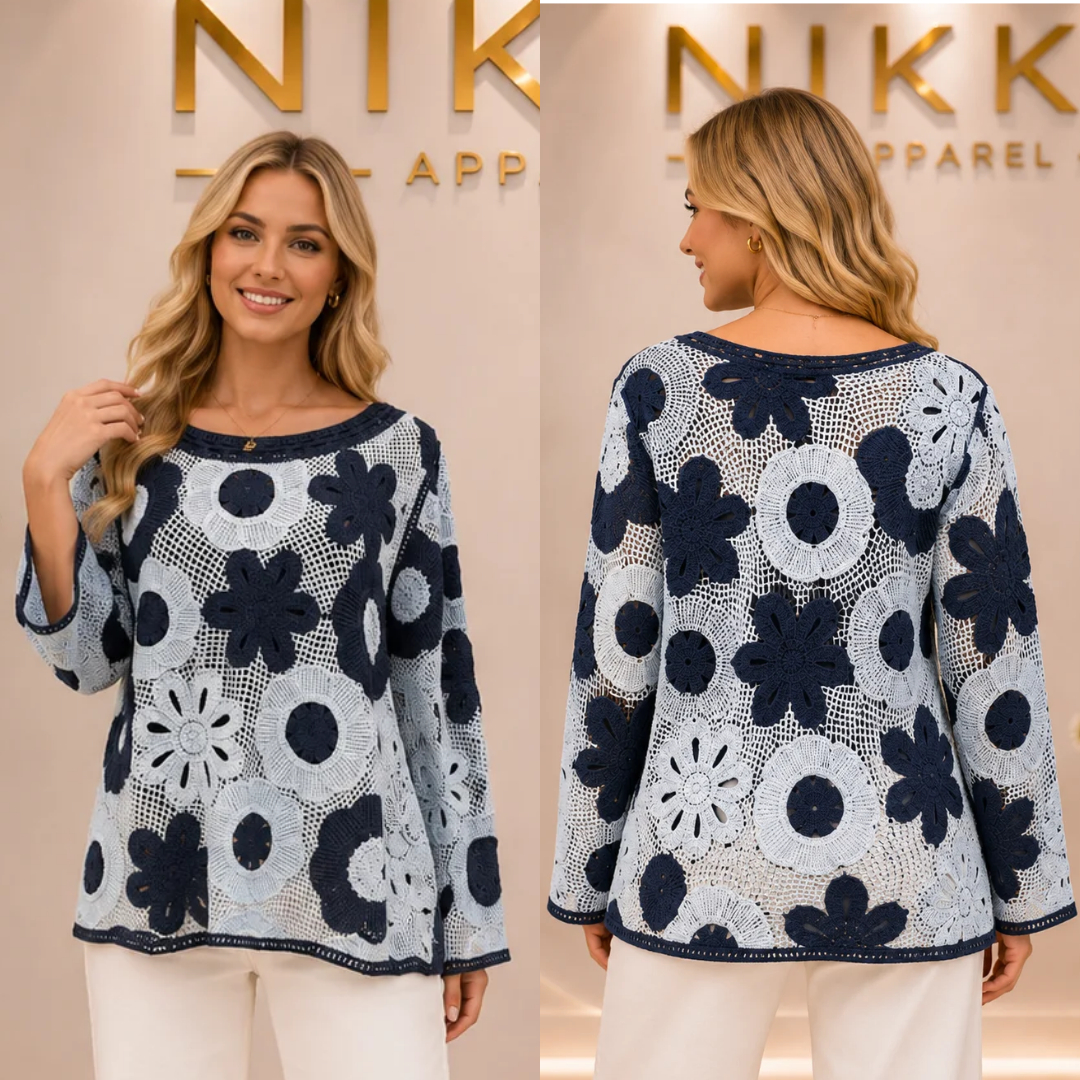 Cotton Open Knit / Crochet Top