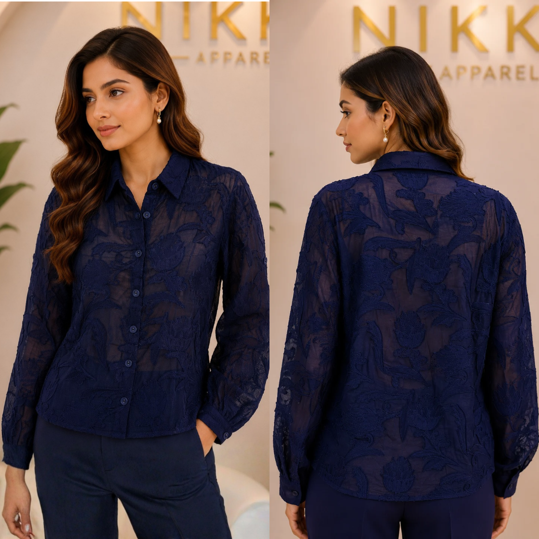 Burnt-out Lace Shirt