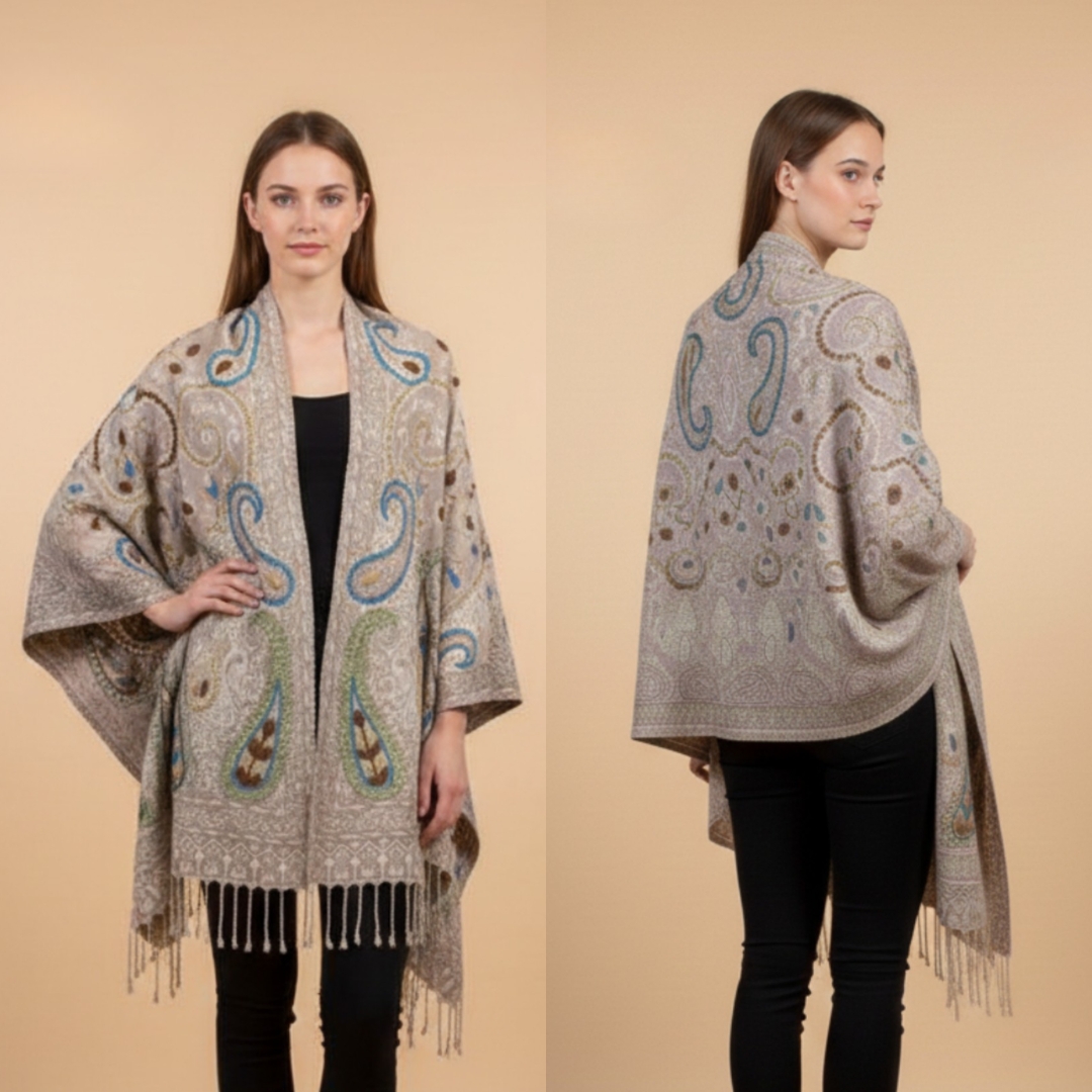 Women's Paisley Print Viscose Shawl